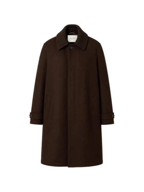 RETORI detachable knit-collar coat Brown 04MFACO011LU13