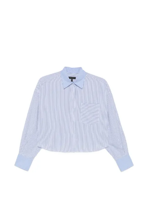 rag & bone striped cropped shirt White RAFZ26FSMCO