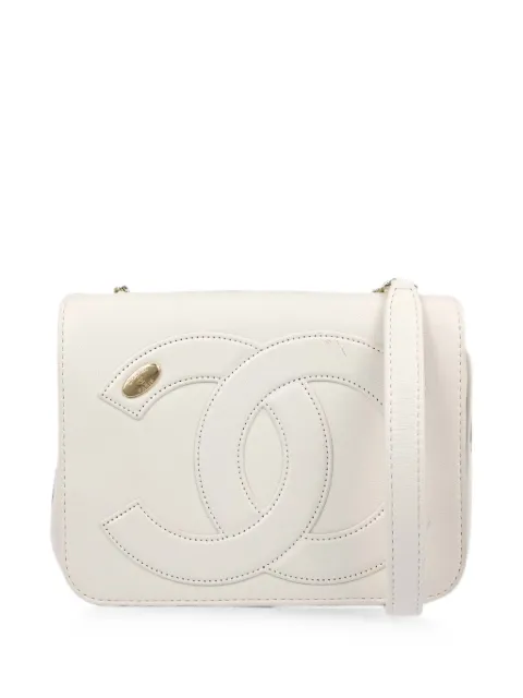CHANEL Pre-Owned 2019 CC Mania Flap shoulder bag White NQ10825