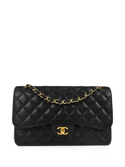 CHANEL Pre-Owned 2014 Jumbo Classic Double Flap shoulder bag Black NQ10821