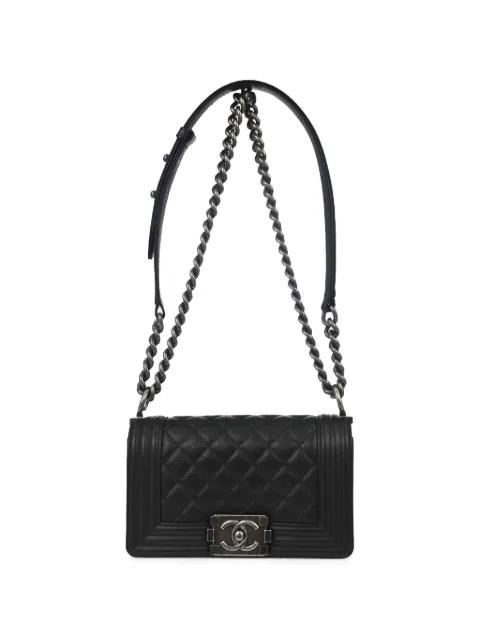 CHANEL Pre-Owned 2017 Boy Chanel chain shoulder bag Black NQ10815