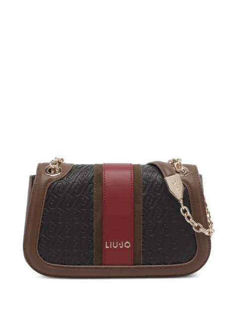 LIU JO monogram-embossed shoulder bag Black AF6108E114191419