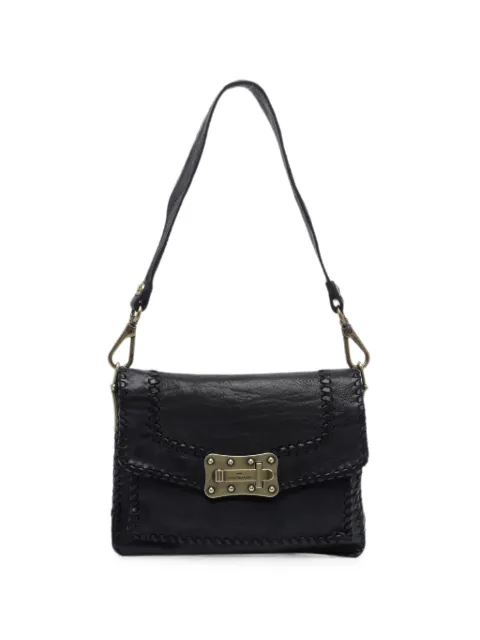 Campomaggi Agnese whipstitch-trim shoulder bag Black C016500NDX3133C0001