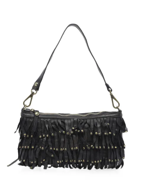 Campomaggi Natalia stud-embellished fringed tote bag Black C045870NDX3142C0501