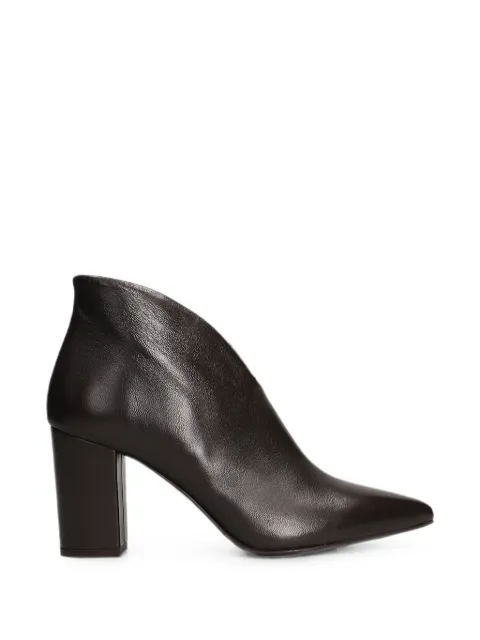 The Seller pointed-toe V-cut leather ankle boots Brown NW306