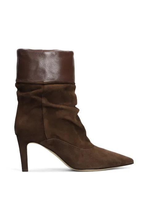 The Seller slouchy pointed-toe suede boots Brown SE4006