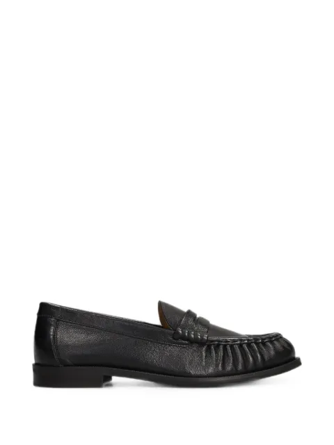 Julie Dee ruched penny loafers Black FW901