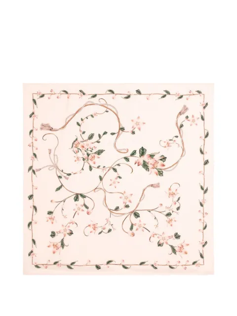 Agua By Agua Bendita Ceiba Navegante floral-print silk scarf Neutrals 21984