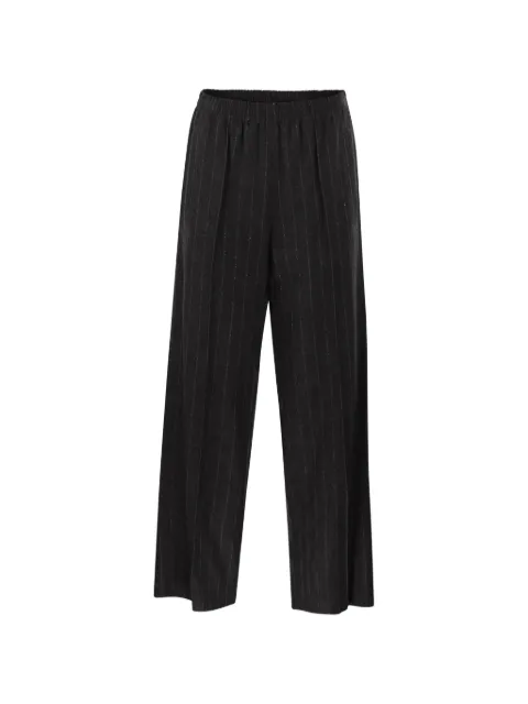 Brunello Cucinelli sequin-embellished pinstripe trousers Black MG576B2V99C520