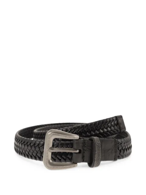 Brunello Cucinelli braided leather belt Black M0NPPC287CNERO