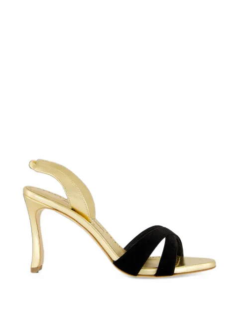 Manolo Blahnik Callydra leather sandals Gold 3263245