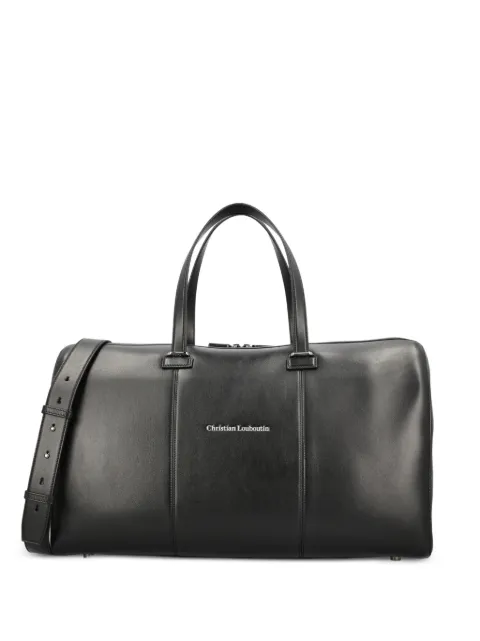 Christian Louboutin logo-print leather duffle bag Black 3265059BK01