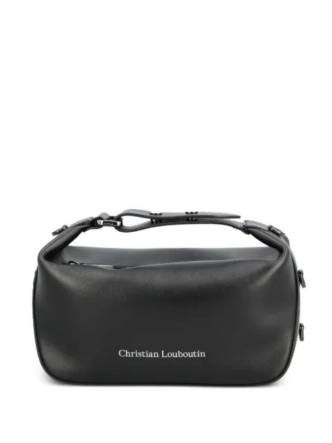 Christian Louboutin logo-print leather clutch bag Black 3265341BK01