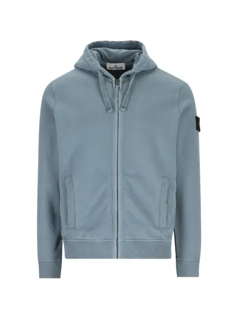 Stone Island 6100067 brushed organic cotton fleece sweatshirt Blue L2S156100067S0A20