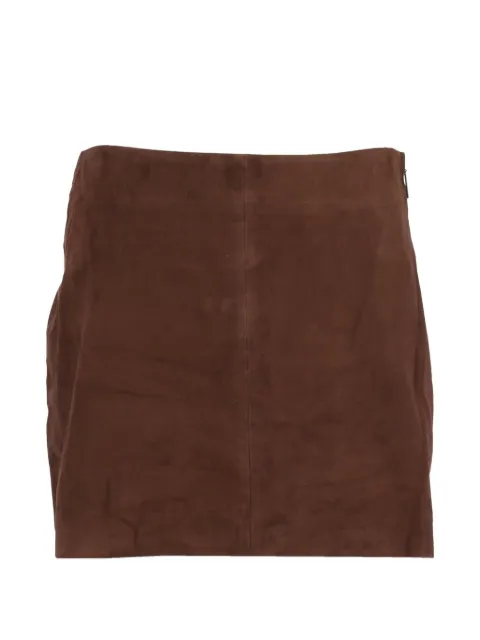 Arma Melody suede mini skirt Brown 005L26603002