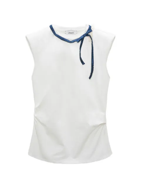 Dorothee Schumacher bow-detail padded-shoulder top White 263623003