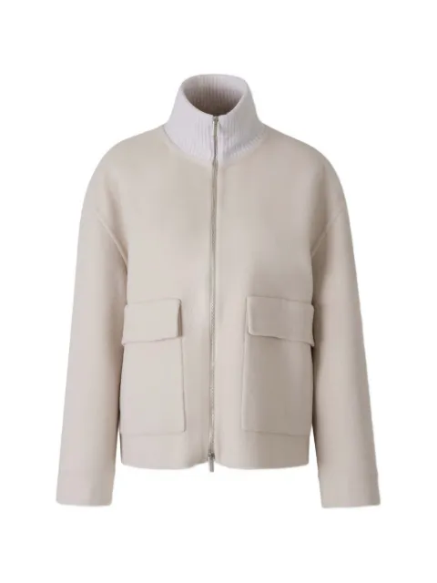 Peserico ribbed-knit panelled jacket Neutrals A21081F05EA3197