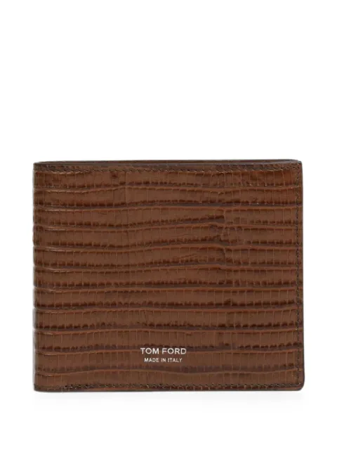 TOM FORD lizard-effect leather wallet Brown Y0228LCL483S