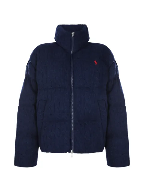 Polo Ralph Lauren cable-knit padded coat Blue 211A10457002