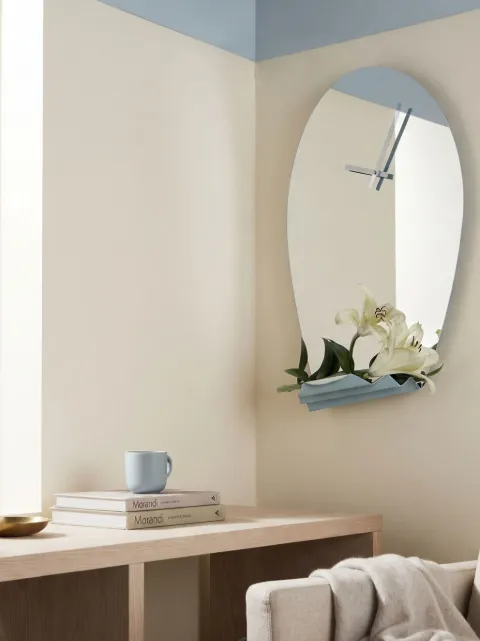 Domeniconi Drop mirrored wall clock Silver 1852066