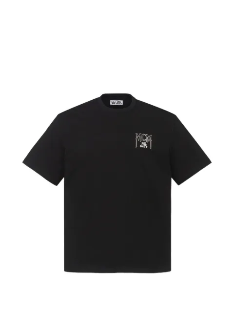 MCM we the best logo-print T-shirt Black MHTGAMM08BK