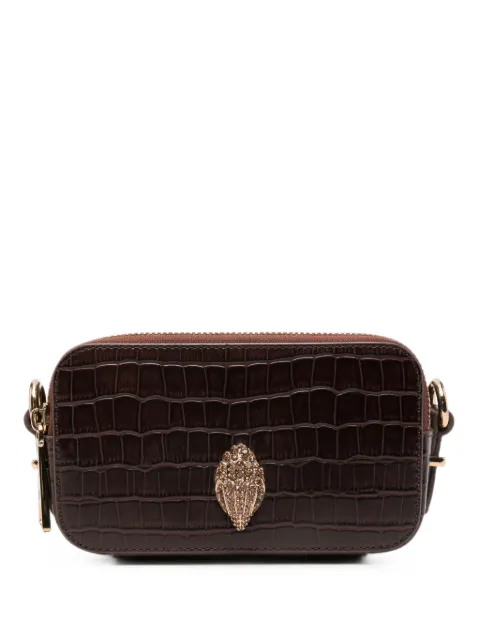 Kurt Geiger London Kensington croc-effect leather cross body bag Brown 5389130419