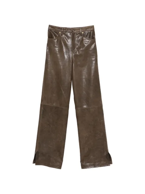 Golden Goose Melany leather trousers Green GWP01882P002659
