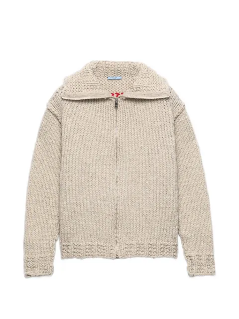 Prada wool zipper cardigan Neutrals P25O56SOOO6574