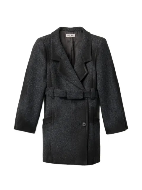 Miu Miu double-breasted double wool jacket Grey MS2205SOOO6471