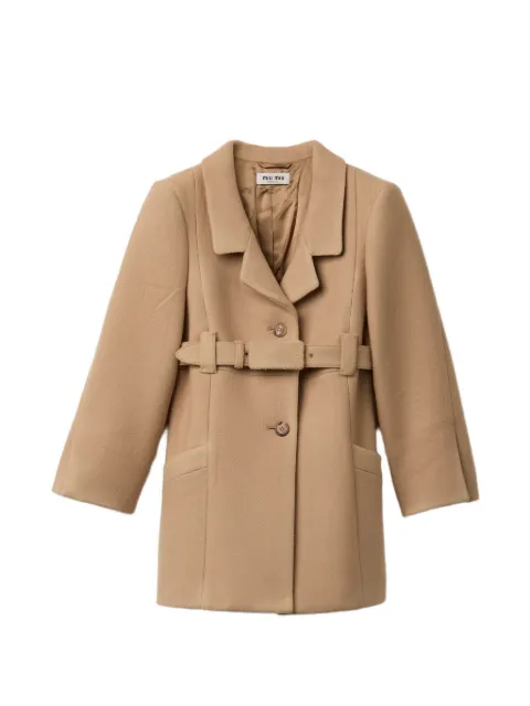 Miu Miu single-breasted double wool coat Neutrals MS2203SOOO6471