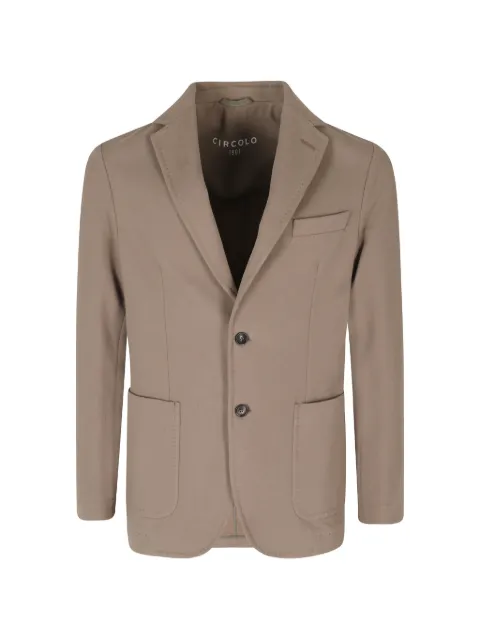 Circolo 1901 single-breasted notch-lapel blazer Neutrals CN5370