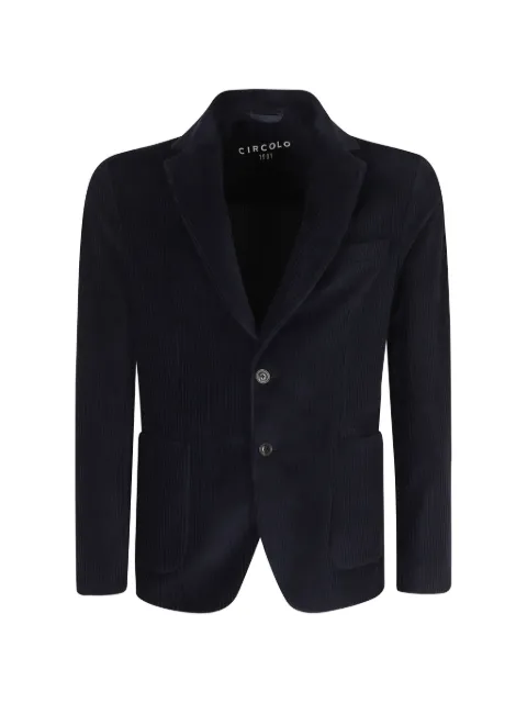 Circolo 1901 corduroy notched-lapels blazer Blue CN5400