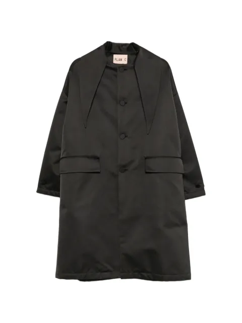 Plan C concealed-button coat Black CSCAC01O08TP03700N99