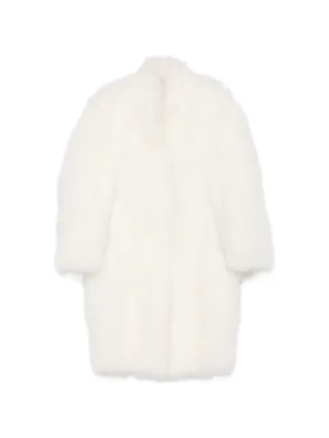 Liska brushed cashmere coat White L412230325A