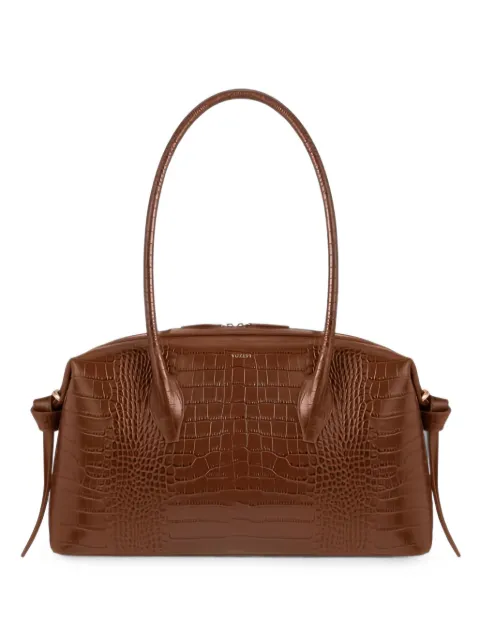 Yuzefi Brioche croc-effect leather shoulder bag Brown YZFBRDF26L075