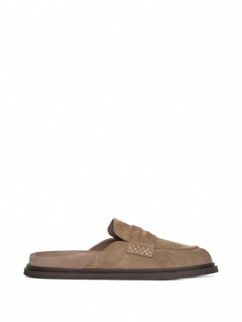 Manière De Voir Sidney suede mules Brown WMNF019