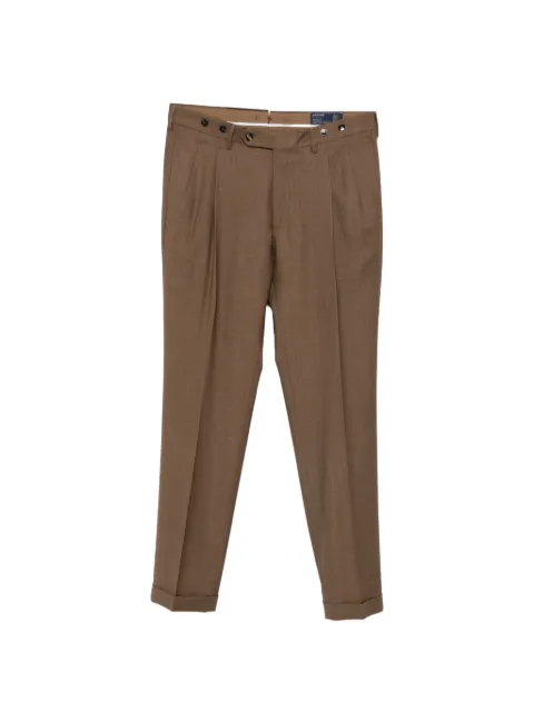 Berwich pleated-detail turn-up tailored trousers Brown BARBERLONGZG1364