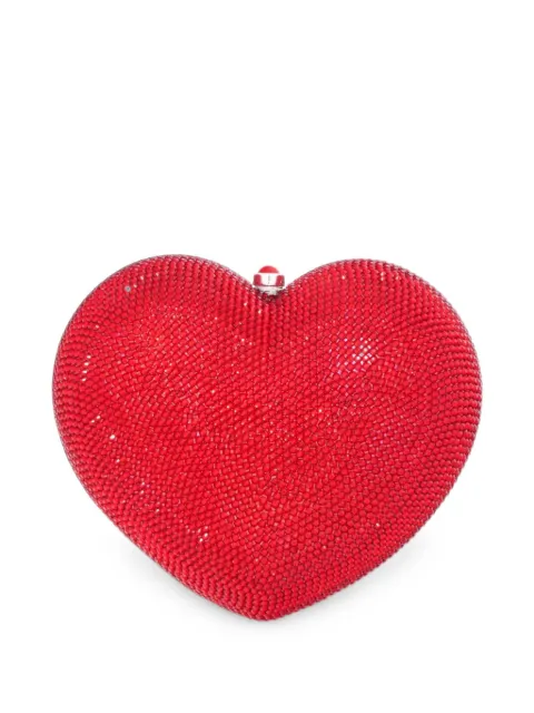 Judith Leiber L'Amour Petit Coeur clutch bag Red M32002