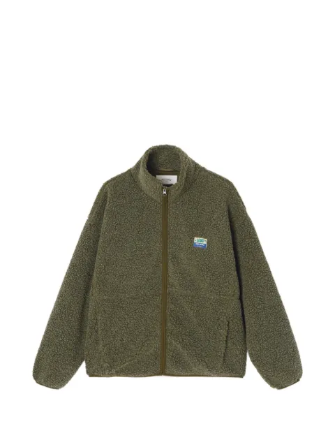 American Vintage Hoktown shearling-effect zip-up bomber jacket Green HOK16C
