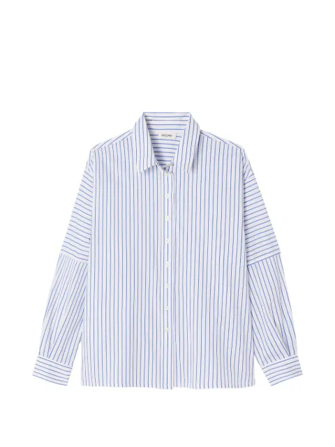 American Vintage Nurway striped poplin shirt White NUR06A