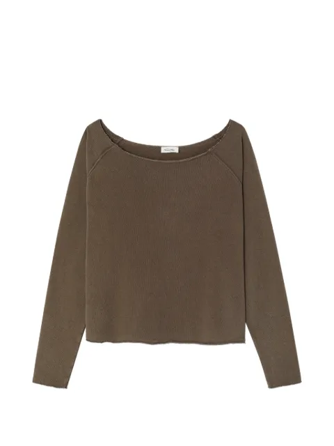 American Vintage Vibtown boat-neck sweatshirt Brown VIB03B