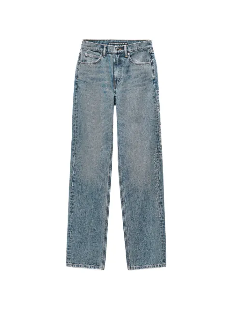 Alexander Wang crystal mirror logo EZ jeans Blue 4DC326420