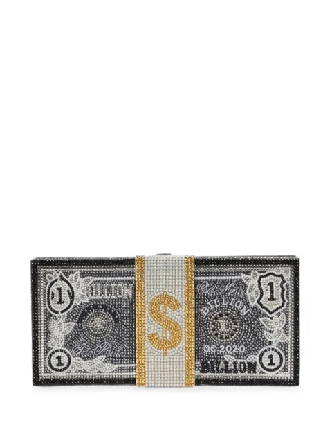 Judith Leiber Stack Of Cash Billions crystal-embellished money-stack clutch bag Black M196102