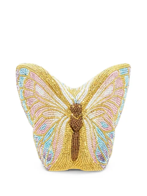 Judith Leiber Serafina crystal-embellished butterfly clutch bag Yellow M187009