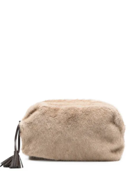 P.A.R.O.S.H. faux-fur clutch bag Neutrals PULSE26D050714