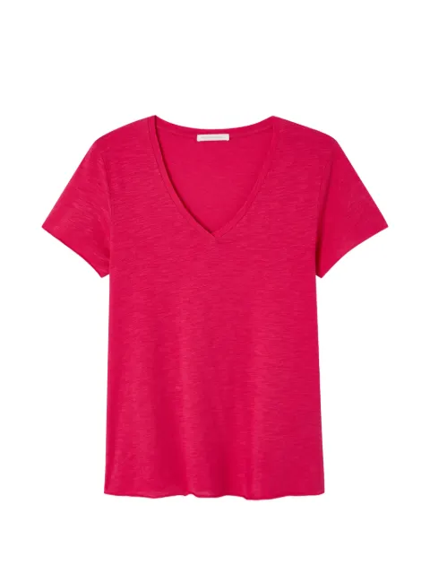 American Vintage Jacksonville V-neck T-shirt Pink JAC51V