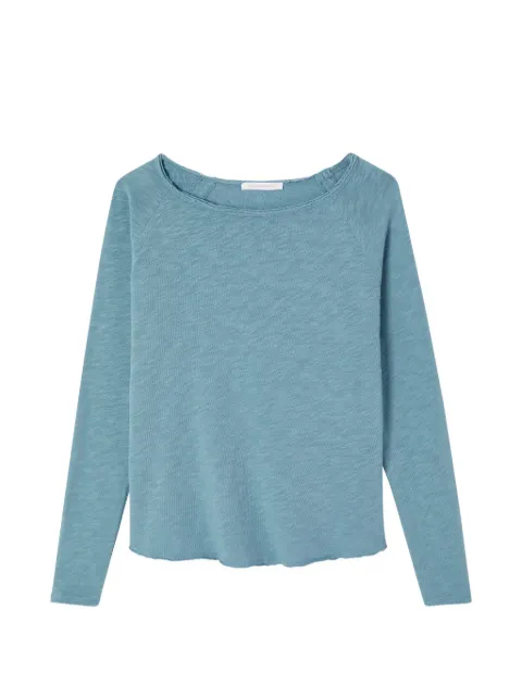American Vintage Sonoma boat-neck long-sleeved T-shirt Blue SON31G