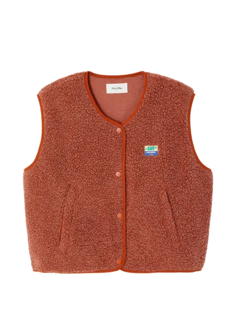 American Vintage Hoktown shearling-effect waistcoat Orange HOK16B