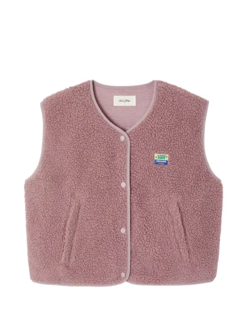 American Vintage Hoktown shearling-effect gilet Pink HOK16B