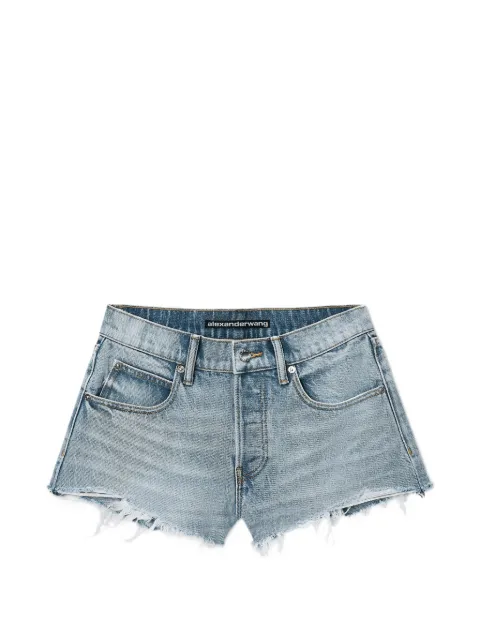 Alexander Wang crystal logo pocket relaxed shorts Blue 4DC326423